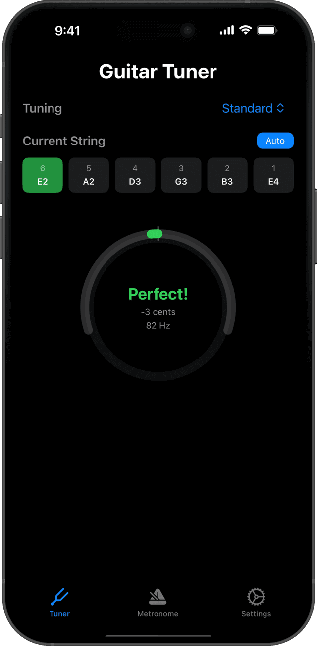 Strumflow Chromatic Tuner Interface