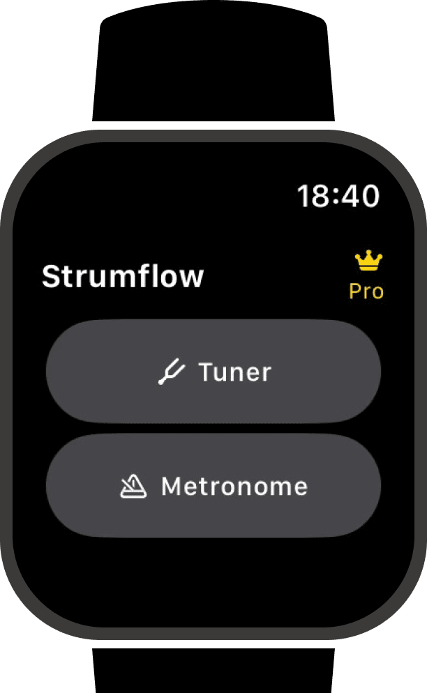 Strumflow Apple Watch Main Interface